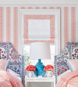 New Haven Stripe Wallpaper by Thibaut Coral
