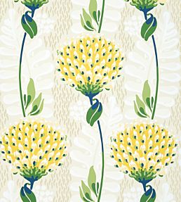 Tiverton Wallpaper by Thibaut Yellow