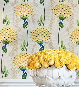 Tiverton Wallpaper by Thibaut Red
