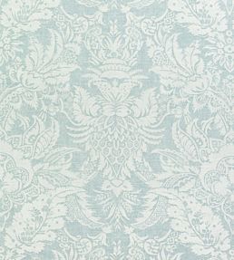 Chardonnet Damask Fabric by Thibaut Aqua