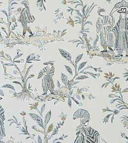 Royale Toile Wallpaper by Thibaut Grey