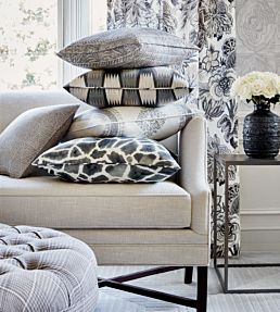 Grassmarket Check Fabric by Thibaut Slate Blue
