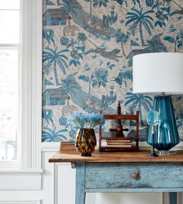 Tiger Reserve Wallpaper by Thibaut Navy