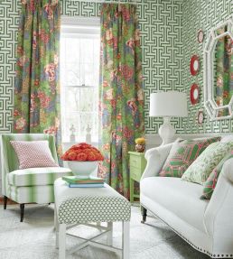Honshu Fabric by Thibaut Green