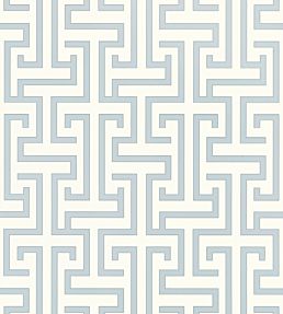 Ming Trail Wallpaper by Thibaut Light Blue