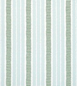 Topsail Stripe Fabric by Thibaut Seafoam and Kelly Green