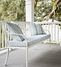 Topsail Stripe Fabric by Thibaut Royal and Green Apple