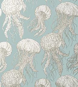 Jelly Fish Bloom Wallpaper by Thibaut Aqua