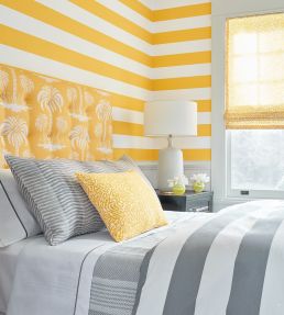 Summer Stripe Wallpaper by Thibaut Grey