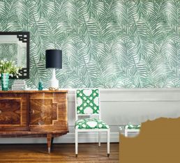 West Palm Wallpaper by Thibaut Turquoise
