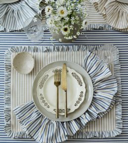 Ticking Stripe 1 Fabric by Ian Mankin Coast