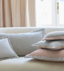 Ticking Stripe 1 Fabric by Ian Mankin Crimson