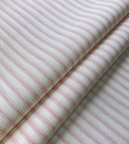 Ticking Stripe 1 Fabric by Ian Mankin Pink