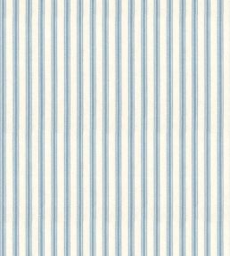 Ticking Stripe 1 Fabric by Ian Mankin Sky