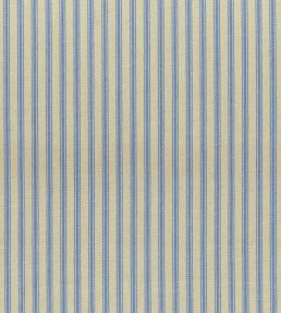 Ticking Stripe 1 Rustic Fabric by Ian Mankin Petrol Blue