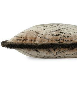 Tiger Velvet Cushion 55 x 55cm by James Hare Natural