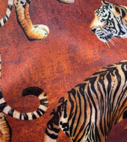 Tigress Velvet Fabric by Avalana Copper