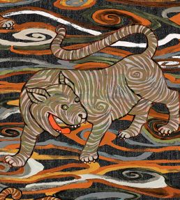 Tigris Wallpaper by Arte Burnt Sienna