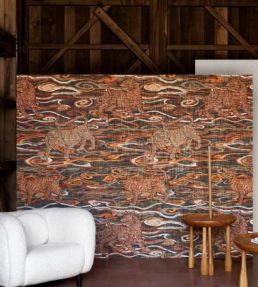 Tigris Wallpaper by Arte Burnt Sienna