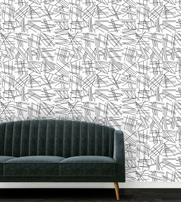 Tilt Wallpaper by Erica Wakerly Black/White