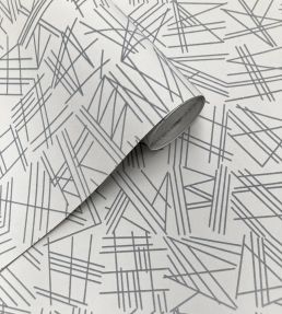 Tilt Grey Flock Wallpaper by Erica Wakerly Grey Flock/Grey