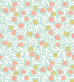 Tiny Tulip Wallpaper by Ohpopsi Duckegg Mix