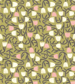 Tiny Tulip Wallpaper by Ohpopsi Olive Mix