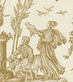 Toile Baptiste Wallpaper by Lewis & Wood Dijon
