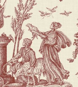 Toile Baptiste Wallpaper by Lewis & Wood Rhone