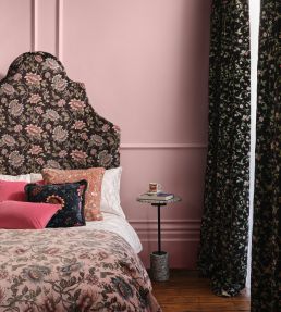 Tonquin Velvet Fabric by Clarke & Clarke Noir