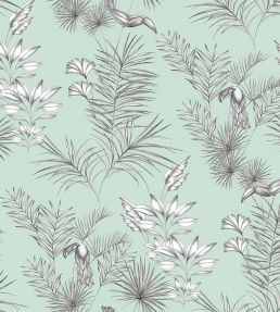 Toucan Toile Wallpaper by Ohpopsi Duck Egg