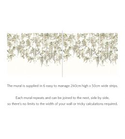 Trailing Wisteria Mural by Ohpopsi Linen & Stone