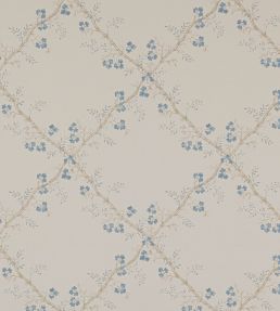 Trefoil Trellis Wallpaper by Colefax and Fowler Blue