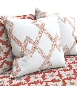 Treillage Fabric by Madeaux 03 Red Earth
