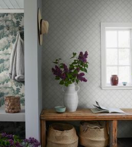 Trellis Wallpaper by Sandberg Garden Green