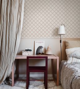 Trellis Wallpaper by Sandberg Terracotta