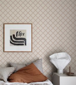 Trellis Wallpaper by Sandberg Terracotta