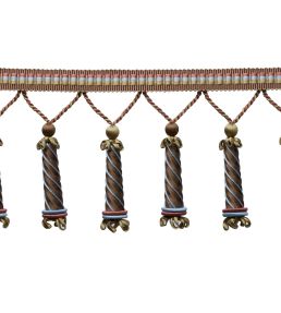 Trianon Carved Beaded Fringe Trimming by Samuel & Sons Chocolat