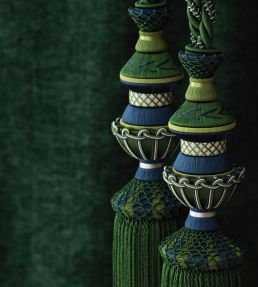 Trianon Double Tassel Tieback Trimming by Samuel & Sons Emerald