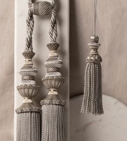 Trianon Double Tassel Tieback Trimming by Samuel & Sons Sterling