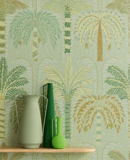 Tropical Frond Mural by Eijffinger Green
