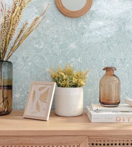 Tropical Sun Wallpaper by Caselio Midnight Blue