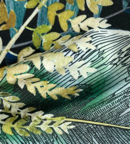 Tropics Velvet Fabric by Avalana Dark
