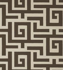 Tulum Applique Fabric by Thibaut Brown on Natural