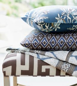 Tulum Applique Fabric by Thibaut Coral on Natural