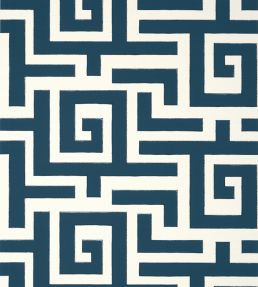 Tulum Applique Fabric by Thibaut Navy