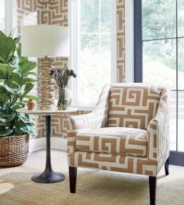 Tulum Applique Fabric by Thibaut Spa Blue