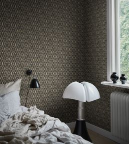 Turtledove Barn Wallpaper by Sandberg Charcoal