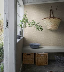 Turtledove Barn Wallpaper by Sandberg Grey