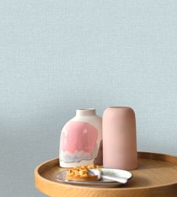 Uni Mat Vinyl Wallpaper by Caselio Bleu Indigo